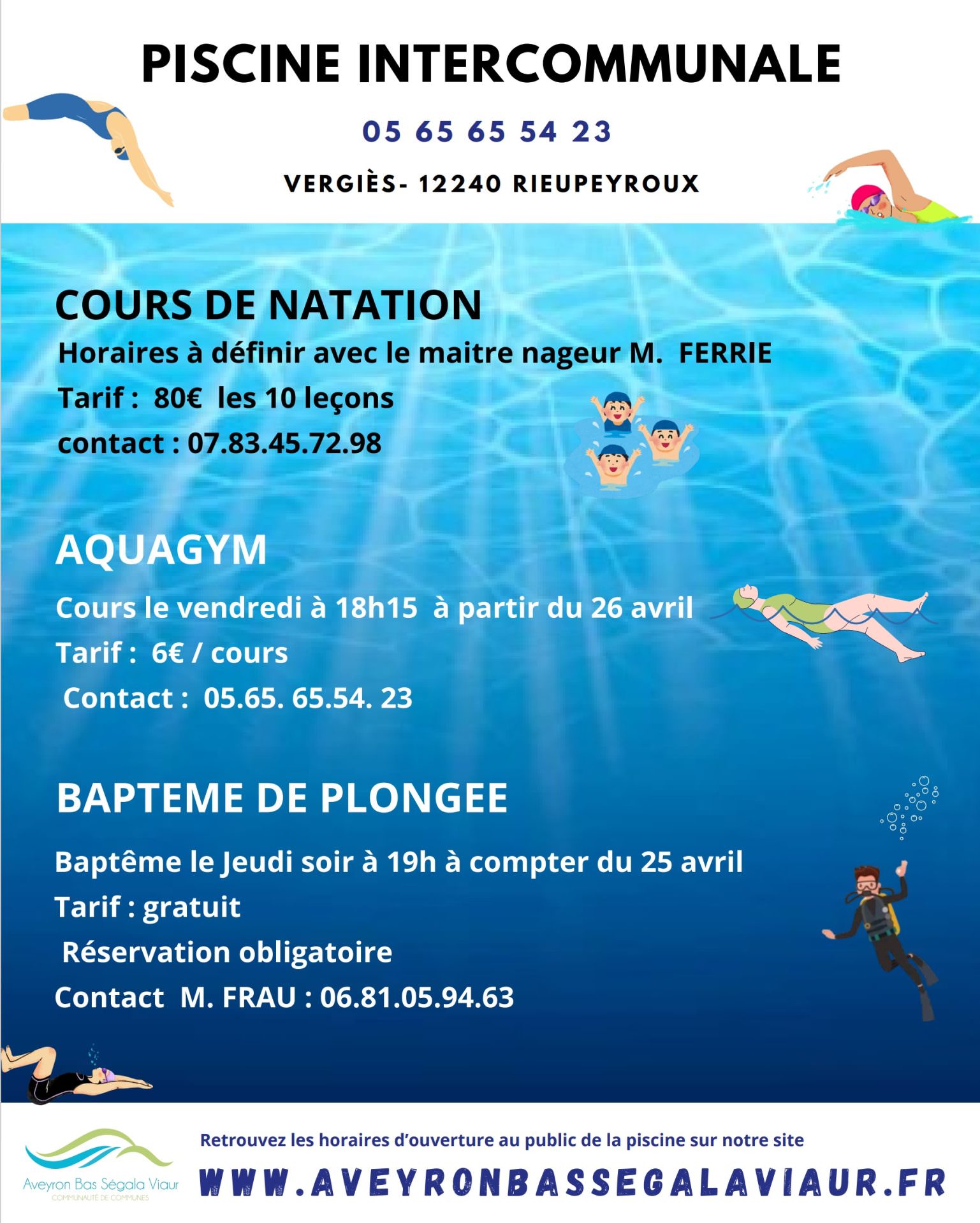 Lire la suite à propos de l’article Activités piscine intercommunale