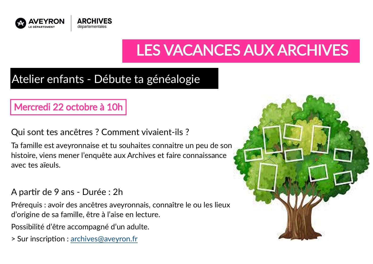Lire la suite à propos de l’article Atelier généalogie