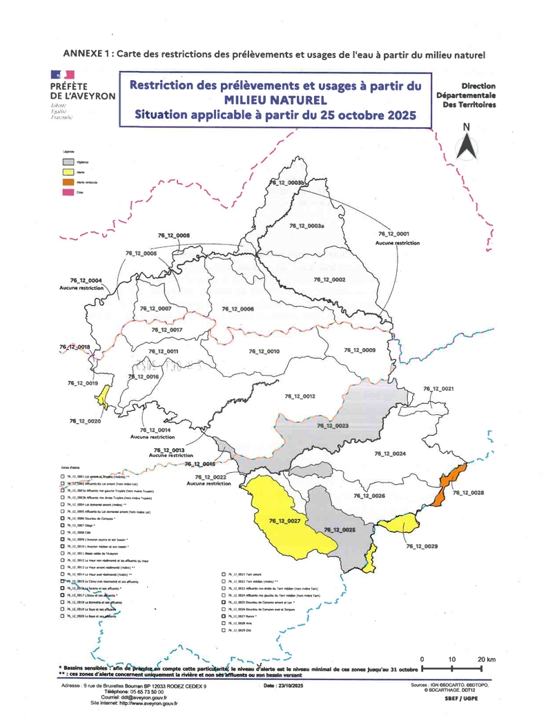 Lire la suite à propos de l’article Arrêté applicable au 25/10/2025